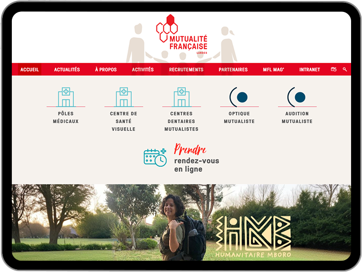 Réalisation du site de la Mutualité Française des Landes